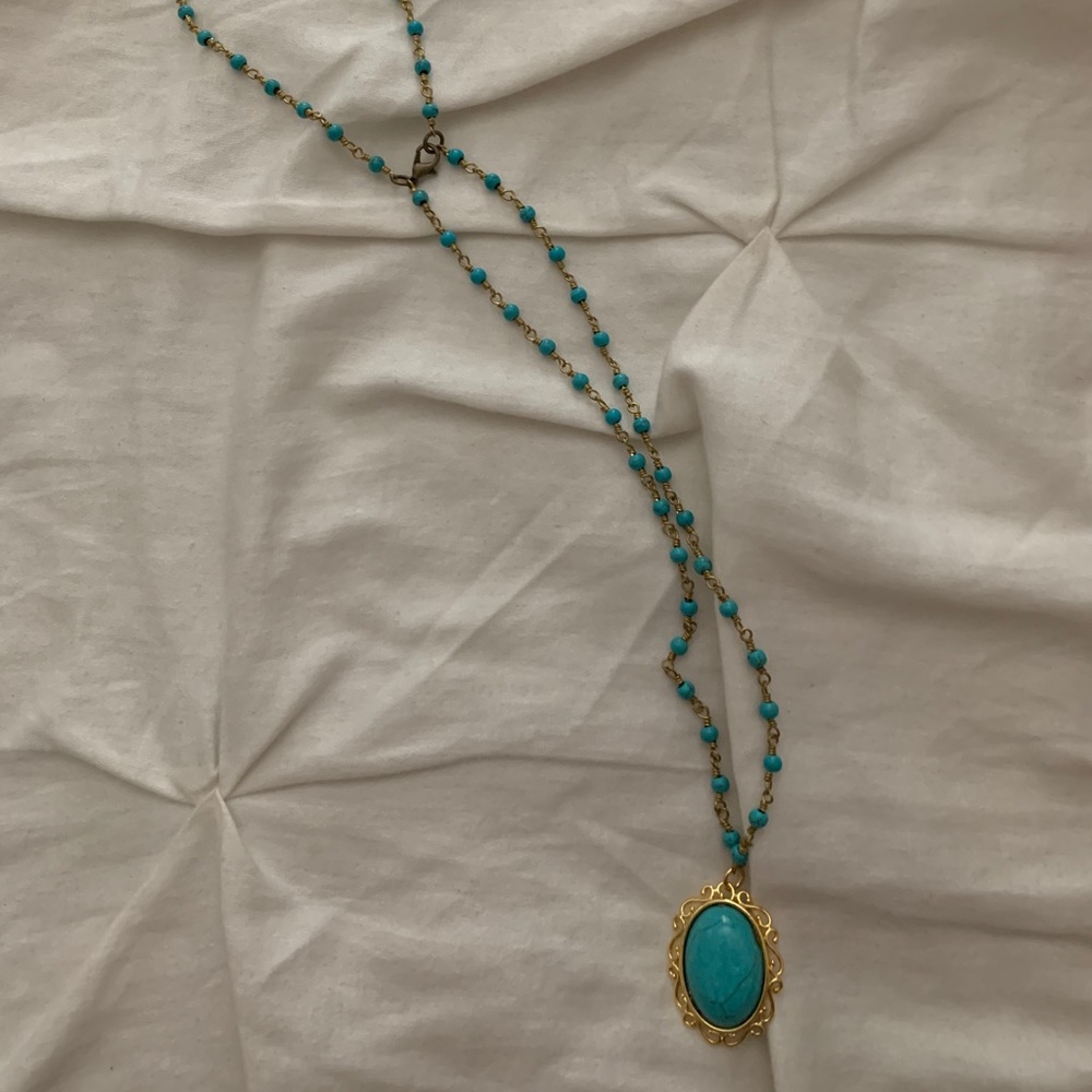 Turquoise & Gold Necklace ✨